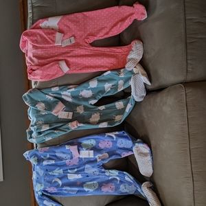 Lot of 3 brand new fleece onesies